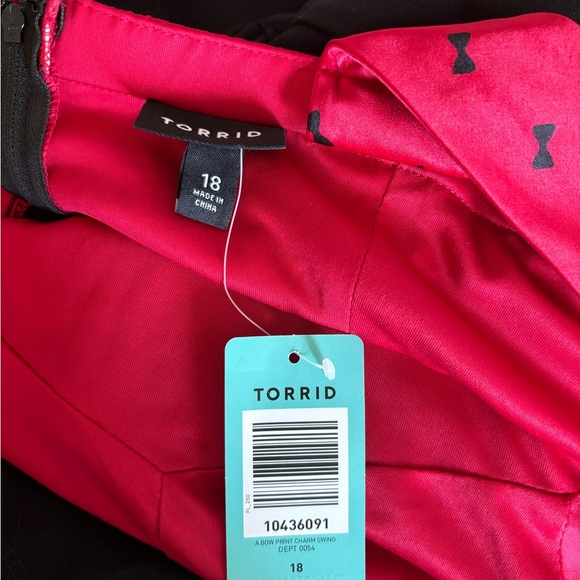 Torrid Bow Print Charm Swing Dress - Picture 2 of 4